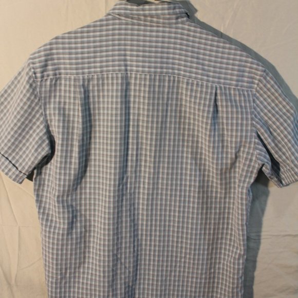 Marks & Spencer Plaid Short Sleeve Dress Shirt - Picture 3 of 4